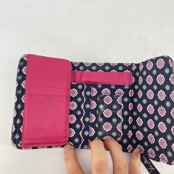 Vera Bradley Wallet Abstract Floral Multicolor Credit Cards Holder Boho 5.5 In - Picture 7 of 9